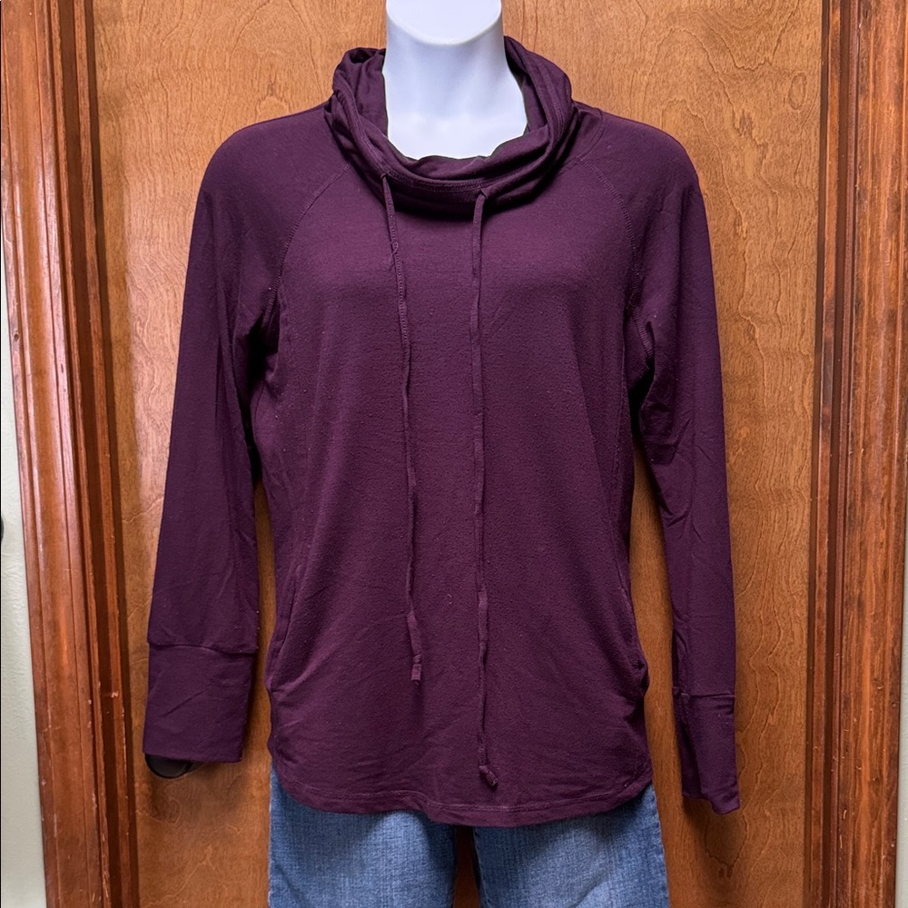 Pink Clover Deep Purple Cowl Neck Sweater